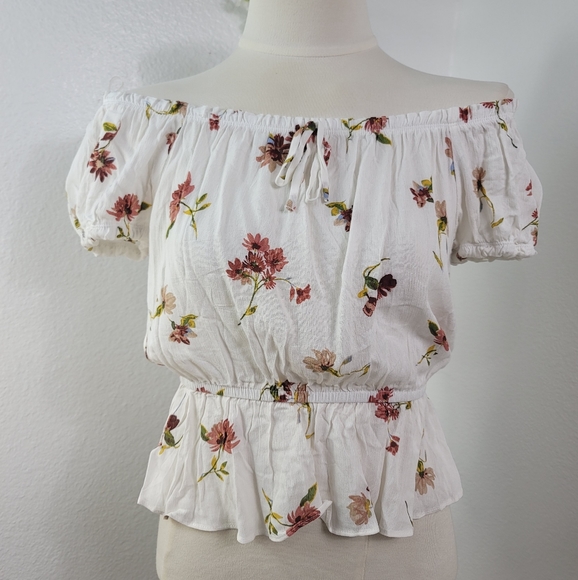 MOA MOA PARISIAN PETITE OFF SHOULDER TOP IN FLORAL PRINT - Picture 10 of 14